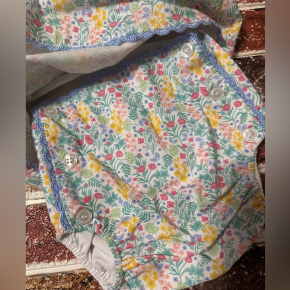 NWOT Peggy Green heirloom floral button front bloomer set 18m baby girl - Picture 3 of 5